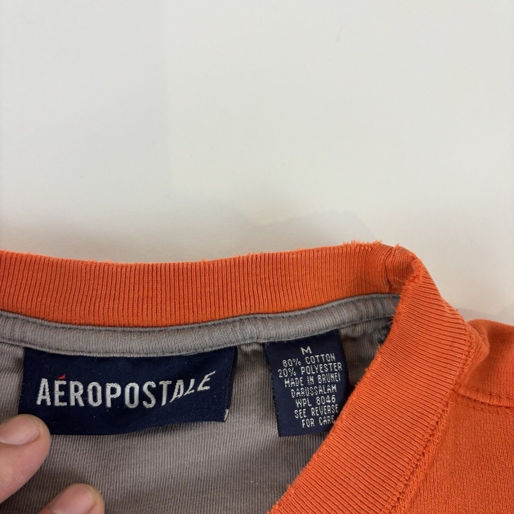 VTG Aeropostale Medium Crewneck Y2K Fleece Logo Sweatshirt Athletic A87 Distress - Picture 7 of 10